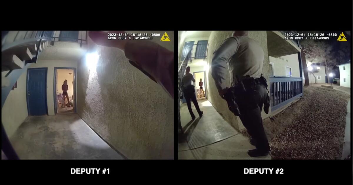 Physique digital camera footage exhibits L.A. County deputy taking pictures girl