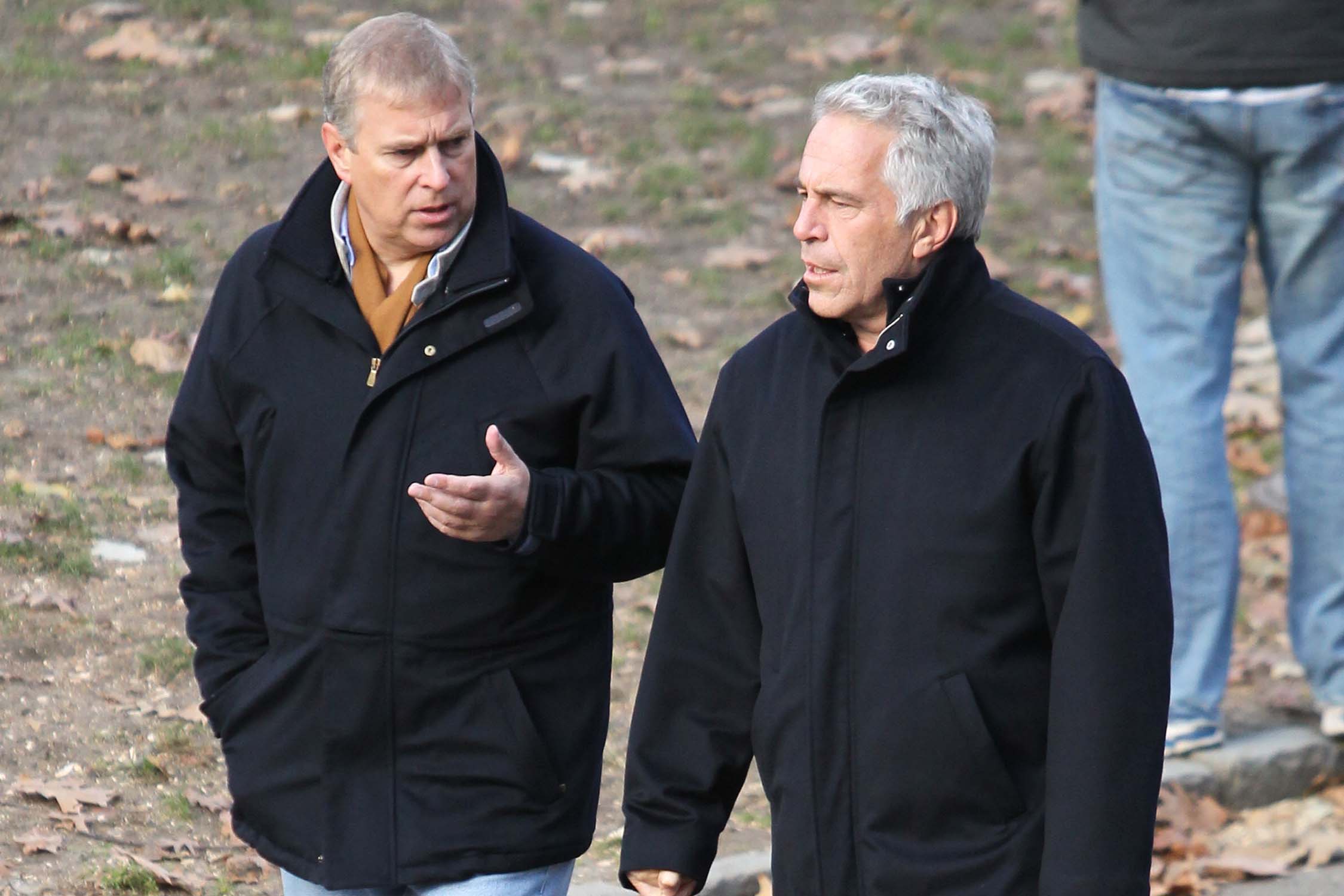 Andrew and Epstein walking through New York's Central Park