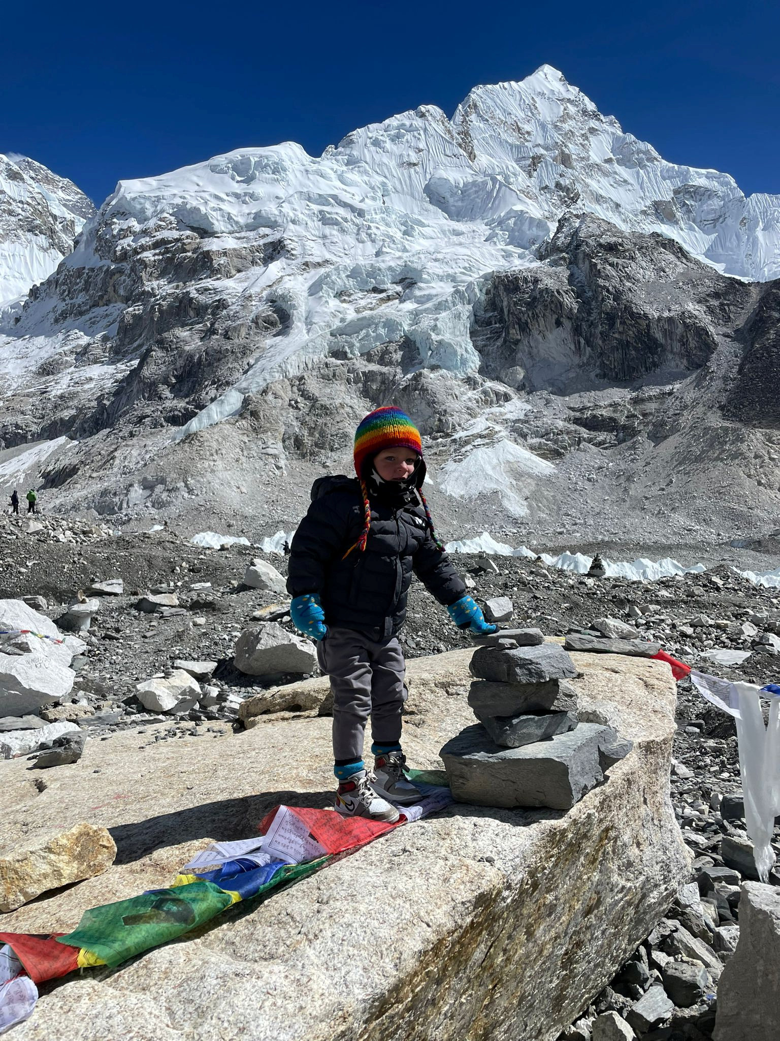 Carter made it to the south site in Nepal — 17,598ft above sea level