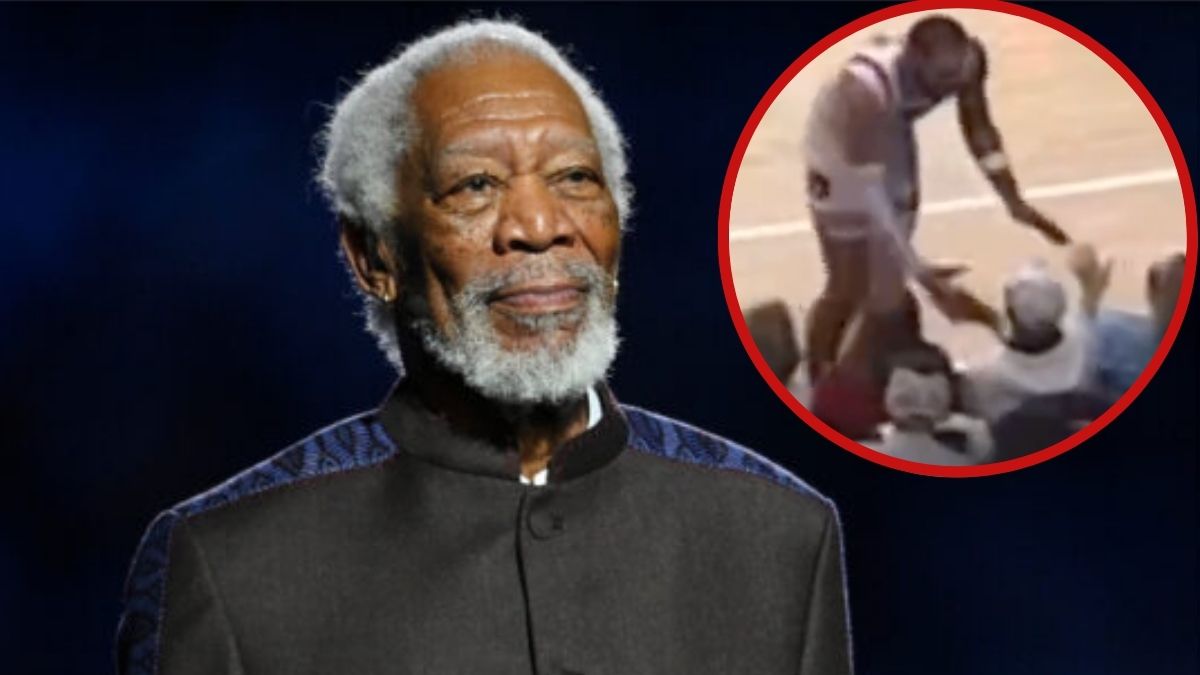 Auburn Basketball Player Slaps at Morgan Freeman for Grabbing His Jersey During Game Against Ole Miss, Then Realizes Grabber Was the Actor
