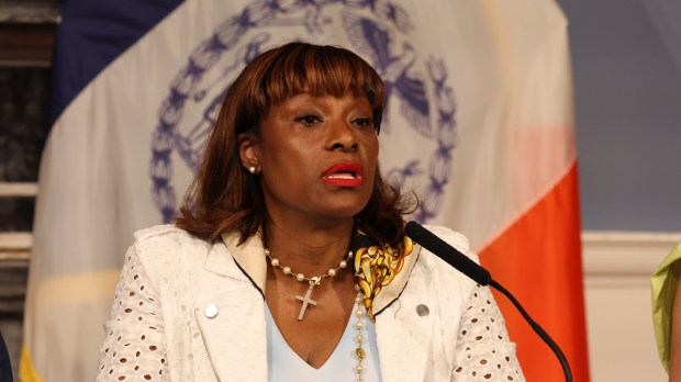 Ingrid Lewis-Martin, Chief Advisor to Mayor, is pictured during a press conference at City Hall Blue Room on Tuesday, May 28, 2024. (Luiz C. Ribeiro for NY Daily News)