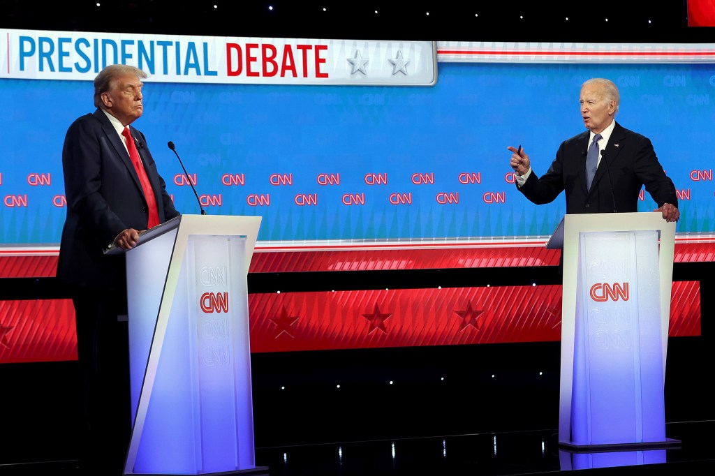 Raspy-voiced Biden spars with truth-challenged Trump in often nasty presidential debate