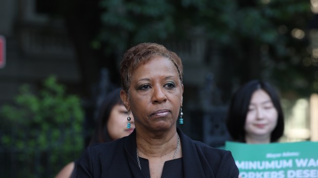 New York City Council Speaker Adrienne Adams is pictured at City Hall Park, Brooklyn Bridge-City Hall, Subway Station, early Monday, June 04, 2024. (Luiz C. Ribeiro for NY Daily News)